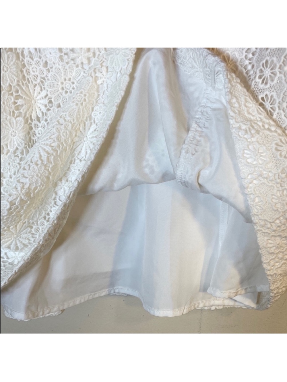 Talbots White Floral Crochet Lace Fit and Flare Dress. 14 . NWT. $199! - Picture 6 of 11